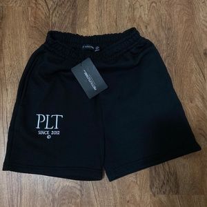 Black PLT (Pretty Little Thing Sweat Shorts) Size 1 UK Size 4